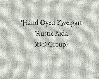Beach Glass Rustic Aida (OR-DDA-21) ~ Hand Dyed Zweigart Oatmeal Rustico Cross Stitch Fabric