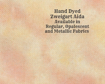 Fire Aida (Z-BDA-25-76-20-PT) Hand Dyed Zweigart Cross Stitch Fabric from Vintage NeedleArts ~ available in regular, opalescent and metallic