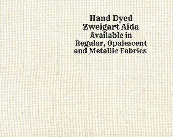 Irish Cream Aida (Z-DDA-19) Hand Dyed Zweigart Cross Stitch Fabric from Vintage NeedleArts ~ available in regular, opalescent and metallic