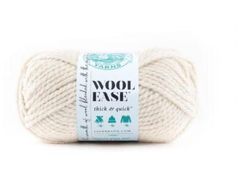 Lion Brand Wool Ease Thick & Quick Solid Yarn (Fisherman) ~ super bulky (6) acrylic/wool Ecru cream