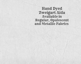 Timeless Gray Aida (Z-DDA-1) Hand Dyed Zweigart Cross Stitch Fabric from Vintage NeedleArts ~ available in regular, opalescent and metallic