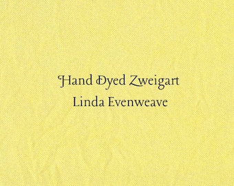 Tweety Bird Yellow Linda Evenweave (LND-55) Hand Dyed Zweigart Cross Stitch Fabric