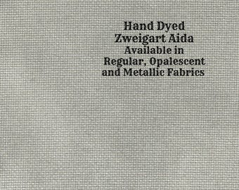 Spanish Moss Aida (Z-BDA-102) Hand Dyed Zweigart Cross Stitch Fabric from Vintage NeedleArts ~ available in regular, opalescent and metallic