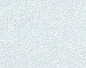 FAT QUARTER ~ Scroll Vines Embossed Cotton (Mermaid's Tail) ~ Hand Dyed Fabric from Vintage NeedleArts 18x22 inches