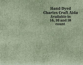 Sherwood Forest Aida (CC-BDA-24) ~ Hand Dyed DMC/Charles Craft Cross Stitch Fabric from Vintage NeedleArts