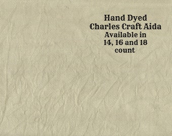Swampy Aida (CC-DDA-103) ~ Hand Dyed DMC/Charles Craft Cross Stitch Fabric from Vintage NeedleArts