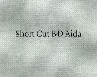 SHORT CUT - Sage (BD) Hand Dyed Zweigart Aida Cross Stitch Fabric