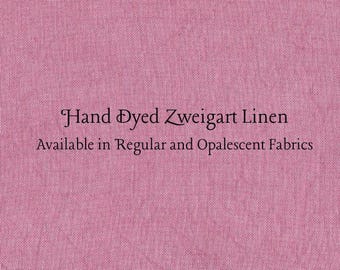 Dark Pink Linen (LN-95) ~ Hand Dyed Zweigart Cross Stitch Fabric