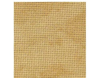 Vintage Country Mocha Zweigart Aida ~ cross stitch fabric available in 14/16/18 count pre-cut Fat Quarter - 18 x 21 inches