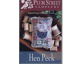PAPER CHART - Hen Peck from Plum Street Samplers - cross stitch design