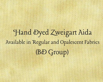 Mellow Yellow Aida (Z-BDA-5-13-PT) Hand Dyed Zweigart Cross Stitch Fabric