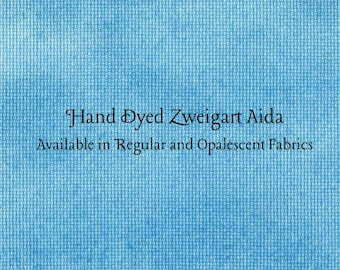 Caribbean Blue Aida (Z-BDA-16) Hand Dyed Zweigart Cross Stitch Fabric