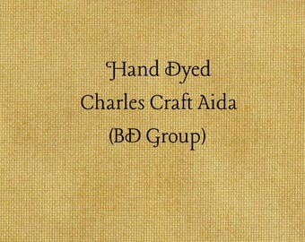 Olde Gold Aida (CC-BDA-13) ~ Hand Dyed Charles Craft Cross Stitch Fabric