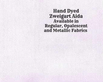 Violet Frost Aida (Z-BDA-28) Hand Dyed Zweigart Cross Stitch Fabric from Vintage NeedleArts ~ available in regular, opalescent and metallic
