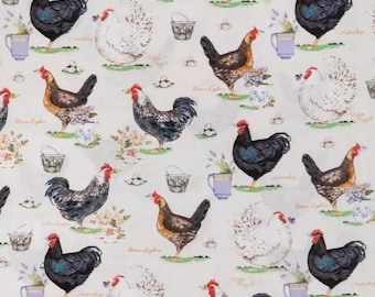 Roosters Calico Fabric from Brother Sister Design Studio ~ 100% quilter's cotton sewing/quilting