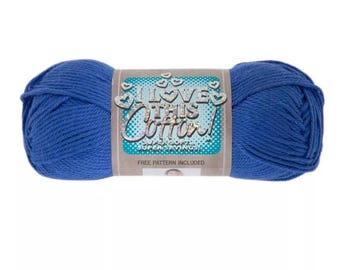 I Love This Cotton! Yarn (Royalty) ~ soft machine washable 100% cotton