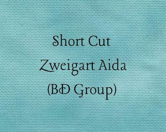 SHORT CUT - Miss Tilly's Teal (BD) Hand Dyed Zweigart Aida Cross Stitch Fabric