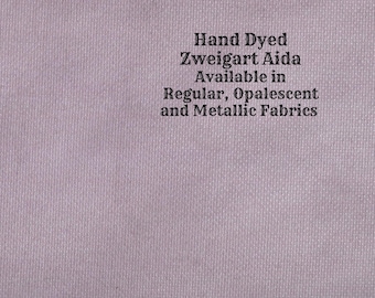Vintage Lilac Aida (Z-BDA-106) Hand Dyed Zweigart Cross Stitch Fabric from Vintage NeedleArts ~ available in regular, opalescent & metallic