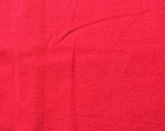 SHORT CUT ~ Supper Snuggle Cotton Flannel Solid Red Fabric ~ 100% cotton - 20x36 inches