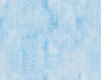 Blue & White Cloudy Stars Calico Fabric from Brother Sister Design Studio ~ 100% quilter's cotton sewing/quilting white stars tonal blue
