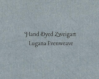 Nantucket Green Lugana Evenweave (LG-64) Hand Dyed Zweigart Cross Stitch Fabric
