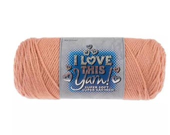 I Love This Yarn! (Cherry Blossom) ~ super soft machine washable 100% acrylic