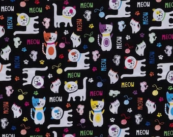 Meow Cats Fabric from Brother Sister Design Studio ~ 100% cotton for sewing and quilting