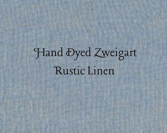 Liberty Blue Rustic Linen (FLN-79) ~ Hand Dyed Zweigart Cross Stitch Fabric