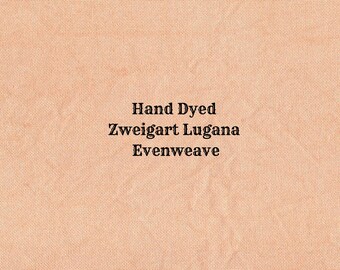 Peach Melba Lugana Evenweave (LG-76) Hand Dyed Zweigart Cross Stitch Fabric