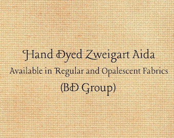 Butterscotch Aida (Z-BDA-83) Hand Dyed Zweigart Cross Stitch Fabric