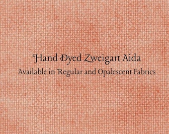 Peach Melba Aida (Z-BDA-76) Hand Dyed Zweigart Cross Stitch Fabric