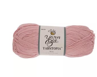 Yarn Bee Yarntopia Yarn (Rose) ~ super soft machine washable ultra soft #2 Fine 100% acrylic