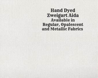 Tickle Me Taupe Aida (Z-BDA-117) Hand Dyed Zweigart Cross Stitch Fabric Vintage NeedleArts ~ available in regular, opal and metallic