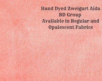 Coral Aida (Z-BDA-71) Hand Dyed Zweigart Cross Stitch Fabric