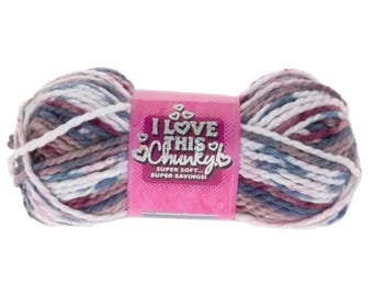 I Love This Chunky Print Yarn (Plum Garden)