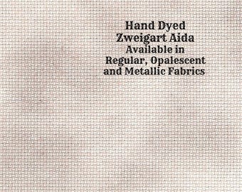Swiss Miss Aida (Z-BDA-89-73-PT) Hand Dyed Zweigart Cross Stitch Fabric from Vintage NeedleArts ~ available in regular, opal & metallic Aida