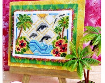 PAPER Cross Stitch Chart - Tropical Dolphins from Ardith Design