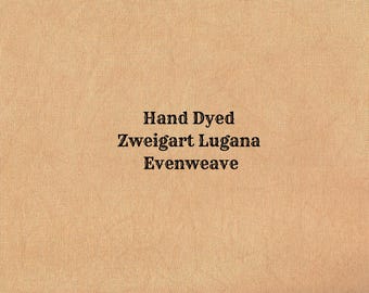 Pumpkin Spice Lugana Evenweave (LG-4) Hand Dyed Zweigart Cross Stitch Fabric