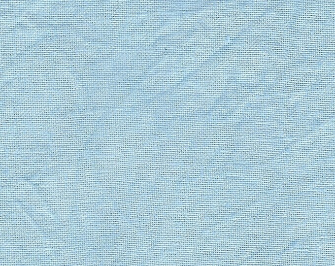 Summer Sky Hand-dyed Linen from Vintage NeedleArts cross stitch fabric cloth primitive bright turquoise blue 28 32 36 count