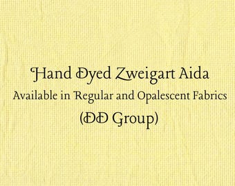 Tweety Bird Yellow Aida (Z-DDA-55) Hand Dyed Zweigart Cross Stitch Fabric