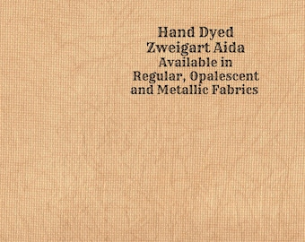 Pumpkin Spice Aida (Z-DDA-4) Hand Dyed Zweigart Cross Stitch Fabric from Vintage NeedleArts ~ available in regular, opalescent and metallic