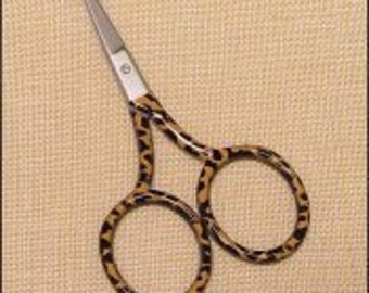 3 3/4" Jungle Leopard Print - Embroidery Scissors stainless steel cross stitch needlepoint small sewing sharp needlework crafts