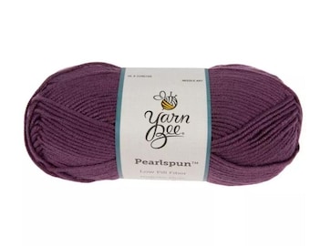 Yarn Bee Pearlspun Yarn (Majestic Plum) ~ soft machine washable 100% low pill acrylic