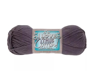 I Love This Cotton! Yarn (Pewter) ~ soft machine washable 100% cotton yarn amigurumi crochet knitting