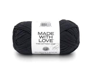 Lion Brand Made with Love: The Cottony One Yarn (Dustin Lance Black) ~ Tom Daley medium weight cotton/acrylic blend machine wash