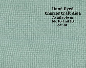 Rainforest Aida (CC-DDA-115) ~ Hand Dyed DMC/Charles Craft Cross Stitch Fabric from Vintage NeedleArts