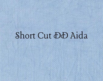SHORT CUT - Liberty Blue (DD) Hand Dyed Zweigart Aida Cross Stitch Fabric