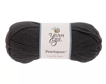 Yarn Bee Pearlspun Yarn (Gunmetal) ~ 100% low pill acrylic