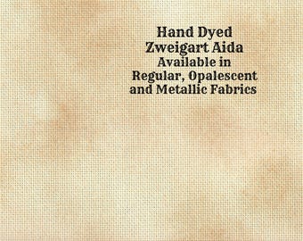 Parchment Aida (Z-BDA-11-100-PT) Hand Dyed Zweigart Cross Stitch Fabric from Vintage NeedleArts ~ available in regular, opal & metallic Aida