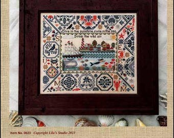 PAPER Cross Stitch Chart - Summer Quaker Quaker from Lila's Studio